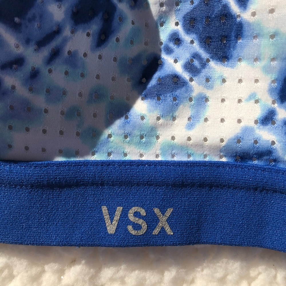 Victoria’s Secret VSX Sports Bra Tie Dye Blue 34C - Picture 4 of 13